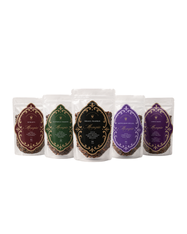 Pack de Muestras de Café de Especialidad – 5x50 g | Monqiu Coffee Roaster